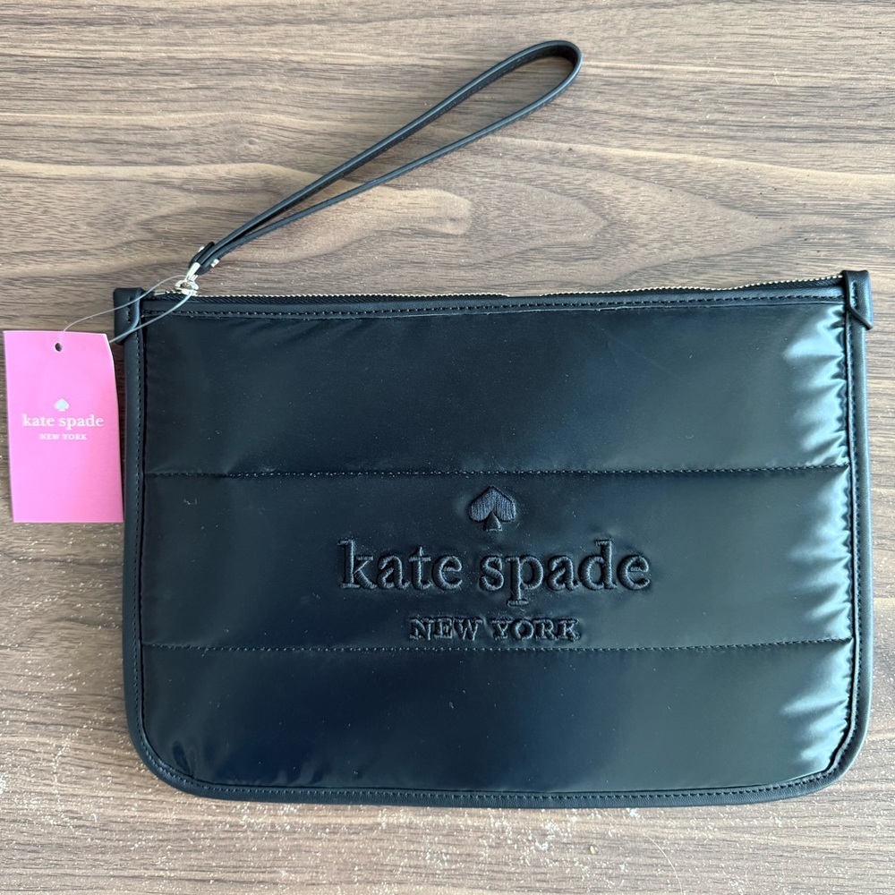 NWT Kate Spade Ella Puffy Fabric Wristlet